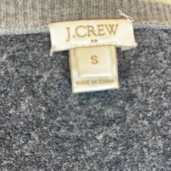 J Crew Two-Tone Grey Wool Sweater - Picture 6 of 6